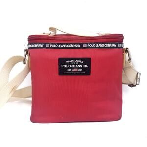 POLO SPORT Vintage Y2K Red Nylon Crossbody Bag / Belt Bag Ralph Lauren